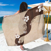 Polynesia Hibiscus Sarong Cameo Curve Motif LT05 One Size 44 x 66 inches Beige - Polynesian Pride