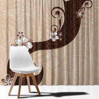 Polynesia Hibiscus Window Curtain Cameo Curve Motif LT05 - Polynesian Pride