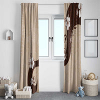Polynesia Hibiscus Window Curtain Cameo Curve Motif LT05 - Polynesian Pride