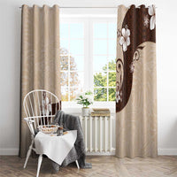 Polynesia Hibiscus Window Curtain Cameo Curve Motif LT05 - Polynesian Pride