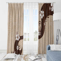 Polynesia Hibiscus Window Curtain Cameo Curve Motif LT05 - Polynesian Pride