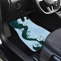Polynesia Hibiscus Car Mats Sky Blue Curve Motif LT05 - Polynesian Pride