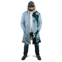 Polynesia Hibiscus Cloak Sky Blue Curve Motif - Polynesian Pride