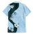 Polynesia Hibiscus Hawaiian Shirt Sky Blue Curve Motif - Polynesian Pride