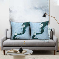 Polynesia Hibiscus Pillow Cover Sky Blue Curve Motif LT05 - Polynesian Pride