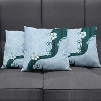 Polynesia Hibiscus Pillow Cover Sky Blue Curve Motif LT05 - Polynesian Pride