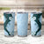 Polynesia Hibiscus Tumbler Cup Sky Blue Curve Motif - Polynesian Pride