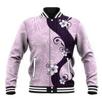 Polynesia Hibiscus Baseball Jacket Thistle Curve Motif - Polynesian Pride