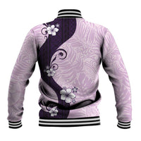 Polynesia Hibiscus Baseball Jacket Thistle Curve Motif - Polynesian Pride