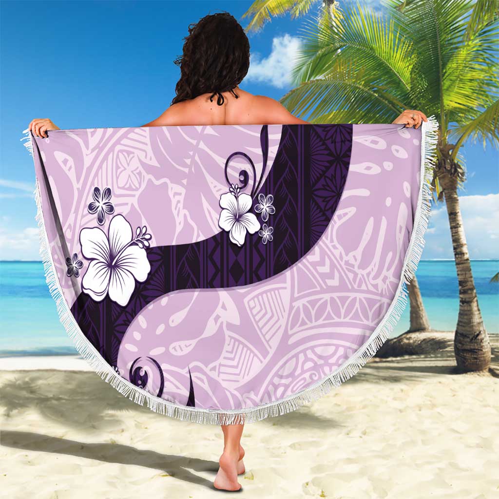 Polynesia Hibiscus Beach Blanket Thistle Curve Motif - Polynesian Pride