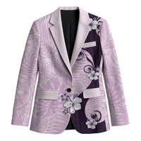 Polynesia Hibiscus Blazer Thistle Curve Motif LT05 Unisex Purple - Polynesian Pride