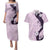 Polynesia Hibiscus Couples Matching Puletasi and Hawaiian Shirt Thistle Curve Motif - Polynesian Pride