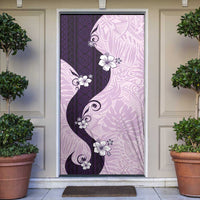 Polynesia Hibiscus Door Cover Thistle Curve Motif - Polynesian Pride
