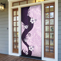 Polynesia Hibiscus Door Cover Thistle Curve Motif - Polynesian Pride