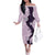 Polynesia Hibiscus Family Matching Off The Shoulder Long Sleeve Dress and Hawaiian Shirt Thistle Curve Motif - Polynesian Pride