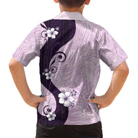 Polynesia Hibiscus Kid Hawaiian Shirt Thistle Curve Motif LT05 - Polynesian Pride