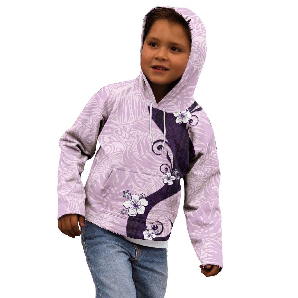 Polynesia Hibiscus Kid Hoodie Thistle Curve Motif - Polynesian Pride