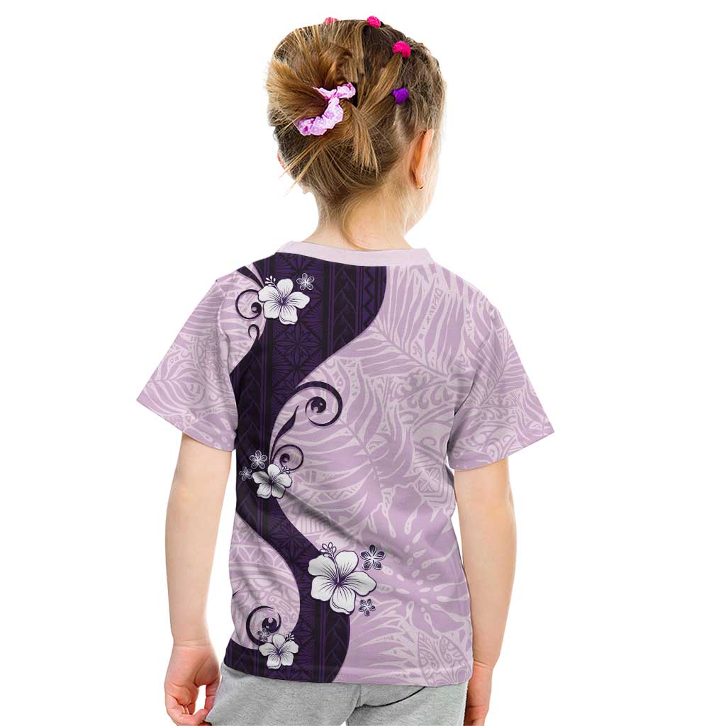 Polynesia Hibiscus Kid T Shirt Thistle Curve Motif LT05 - Polynesian Pride