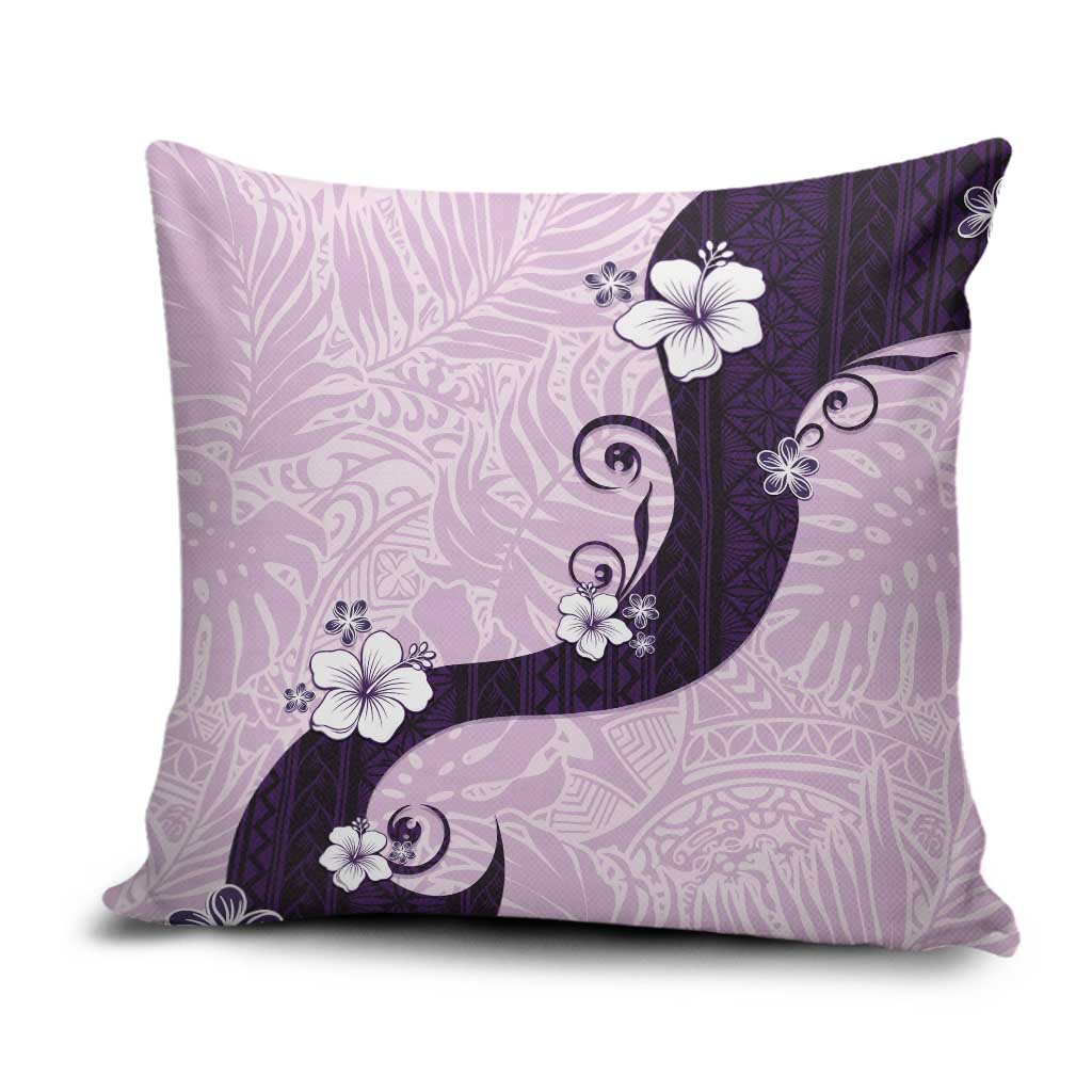 Polynesia Hibiscus Pillow Cover Thistle Curve Motif LT05 Purple - Polynesian Pride