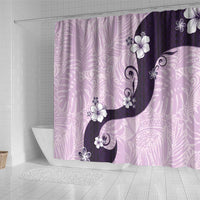Polynesia Hibiscus Shower Curtain Thistle Curve Motif - Polynesian Pride
