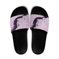 Polynesia Hibiscus Slide Sandals Thistle Curve Motif LT05 Purple - Polynesian Pride