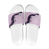 Polynesia Hibiscus Slide Sandals Thistle Curve Motif LT05 Purple - Polynesian Pride