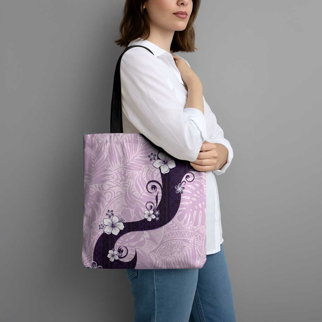 Polynesia Hibiscus Tote Bag Thistle Curve Motif LT05 - Polynesian Pride
