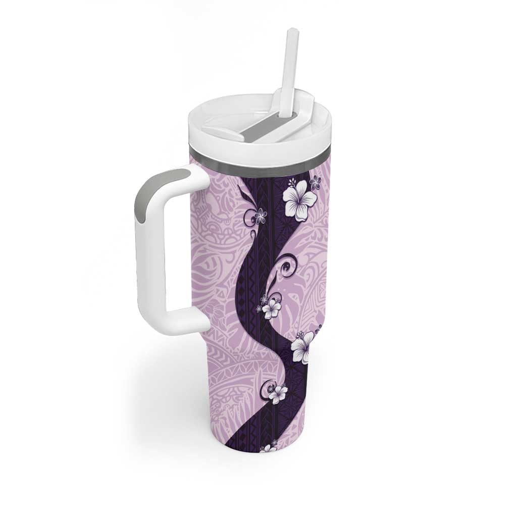 Polynesia Hibiscus Tumbler With Handle Thistle Curve Motif LT05 - Polynesian Pride