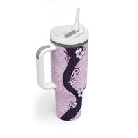 Polynesia Hibiscus Tumbler With Handle Thistle Curve Motif LT05 - Polynesian Pride