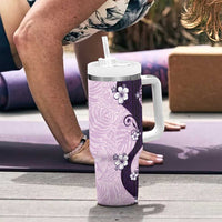 Polynesia Hibiscus Tumbler With Handle Thistle Curve Motif LT05 - Polynesian Pride