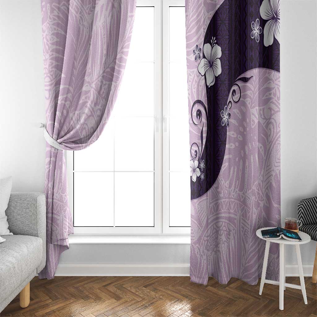 Polynesia Hibiscus Window Curtain Thistle Curve Motif LT05 - Polynesian Pride