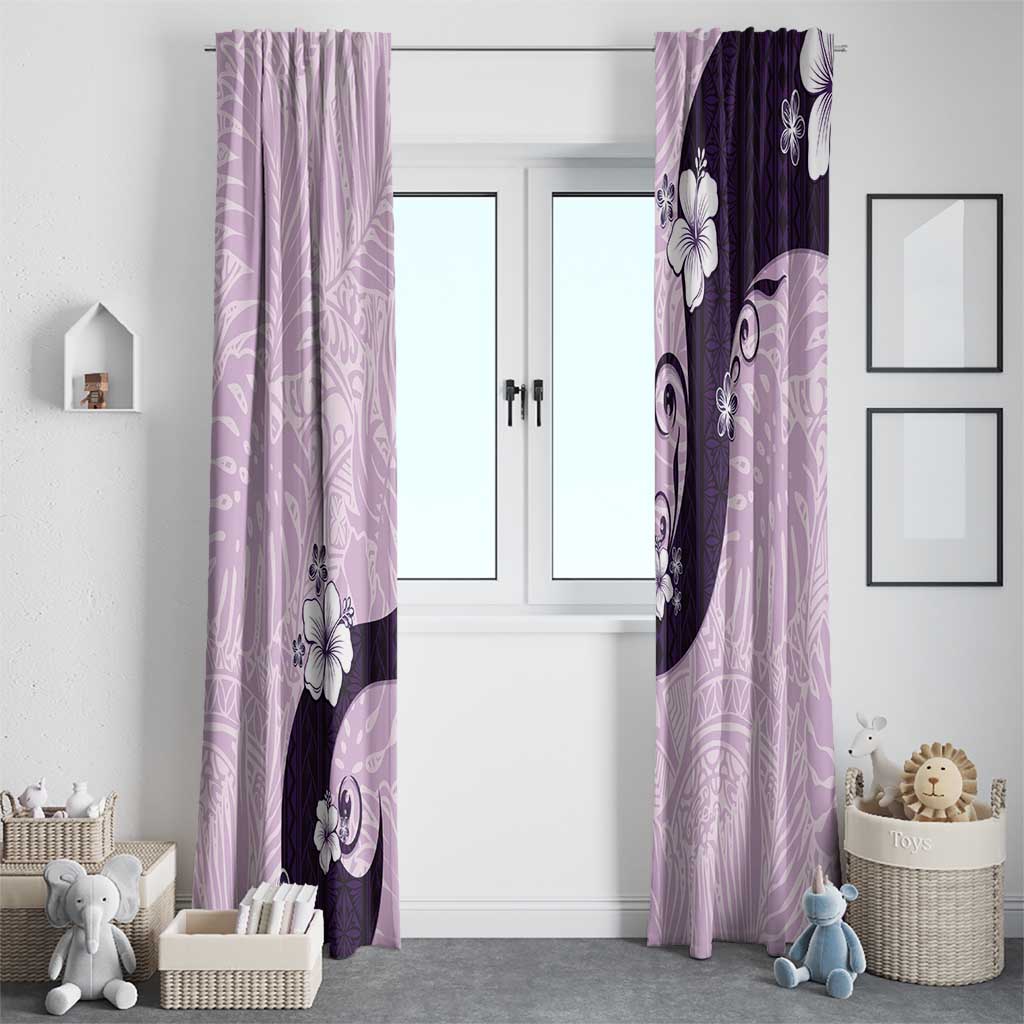 Polynesia Hibiscus Window Curtain Thistle Curve Motif LT05 - Polynesian Pride