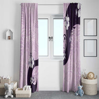 Polynesia Hibiscus Window Curtain Thistle Curve Motif LT05 - Polynesian Pride