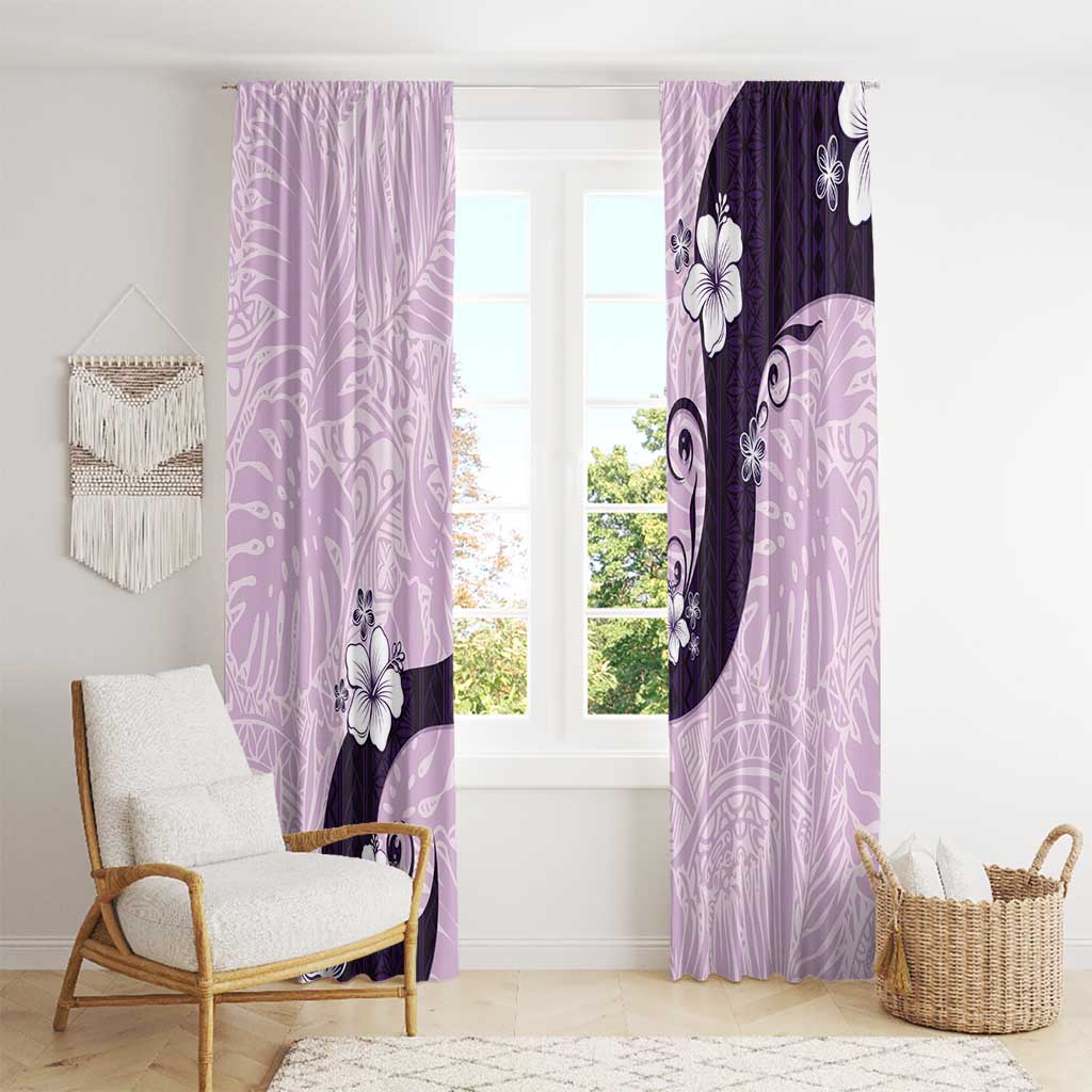 Polynesia Hibiscus Window Curtain Thistle Curve Motif LT05 - Polynesian Pride