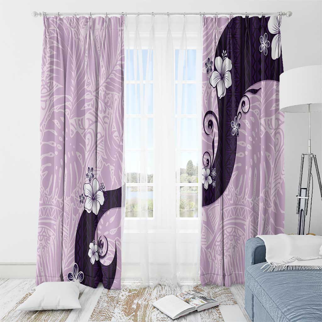 Polynesia Hibiscus Window Curtain Thistle Curve Motif LT05 - Polynesian Pride