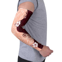 Polynesia Hibiscus Arm Sleeves Rose Bud Curve Motif - Polynesian Pride