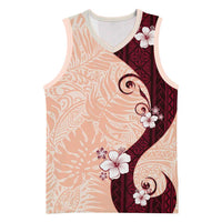 Polynesia Hibiscus Basketball Jersey Rose Bud Curve Motif - Polynesian Pride