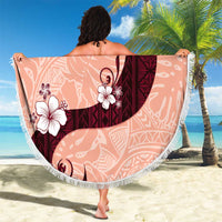 Polynesia Hibiscus Beach Blanket Rose Bud Curve Motif - Polynesian Pride