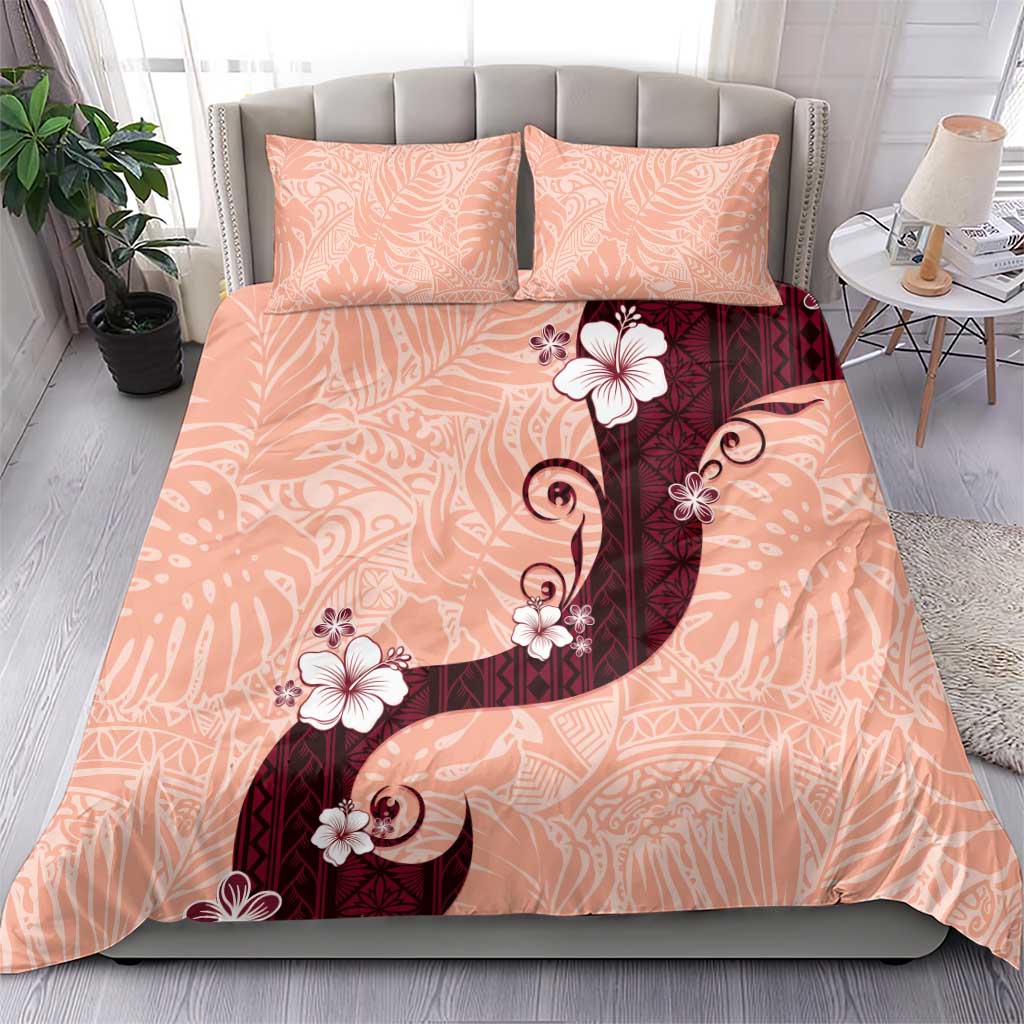 Polynesia Hibiscus Bedding Set Rose Bud Curve Motif - Polynesian Pride