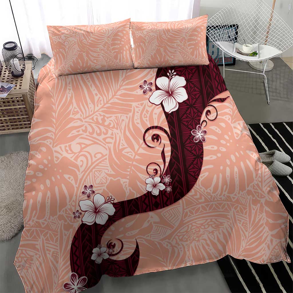 Polynesia Hibiscus Bedding Set Rose Bud Curve Motif - Polynesian Pride