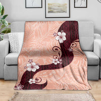 Polynesia Hibiscus Blanket Rose Bud Curve Motif - Polynesian Pride