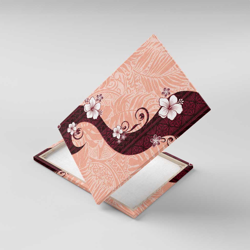 Polynesia Hibiscus Canvas Wall Art Rose Bud Curve Motif - Polynesian Pride