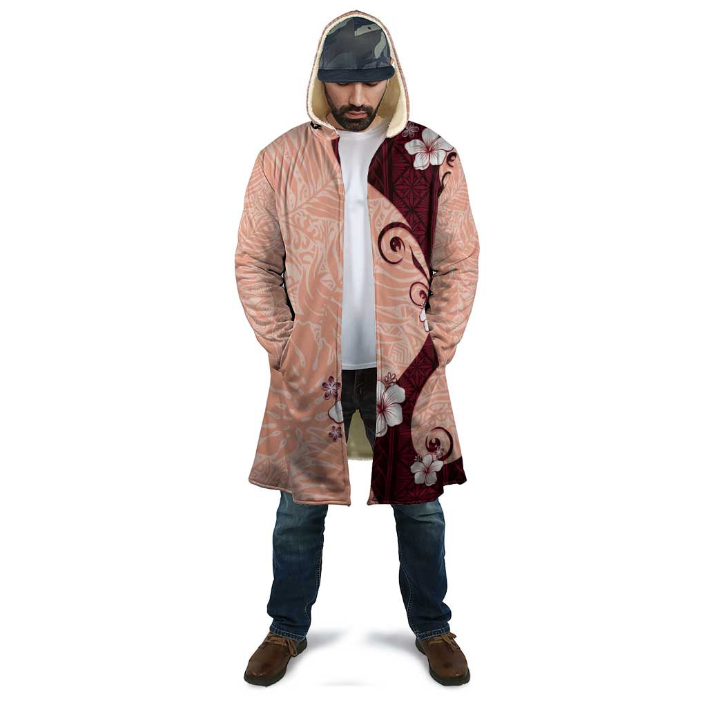 Polynesia Hibiscus Cloak Rose Bud Curve Motif - Polynesian Pride