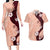 Polynesia Hibiscus Couples Matching Long Sleeve Bodycon Dress and Hawaiian Shirt Rose Bud Curve Motif - Polynesian Pride