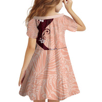 Polynesia Hibiscus Family Matching Off Shoulder Short Dress and Hawaiian Shirt Rose Bud Curve Motif - Polynesian Pride