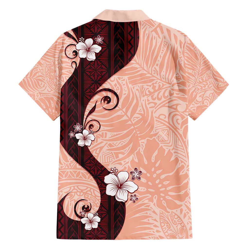 Polynesia Hibiscus Hawaiian Shirt Rose Bud Curve Motif - Polynesian Pride