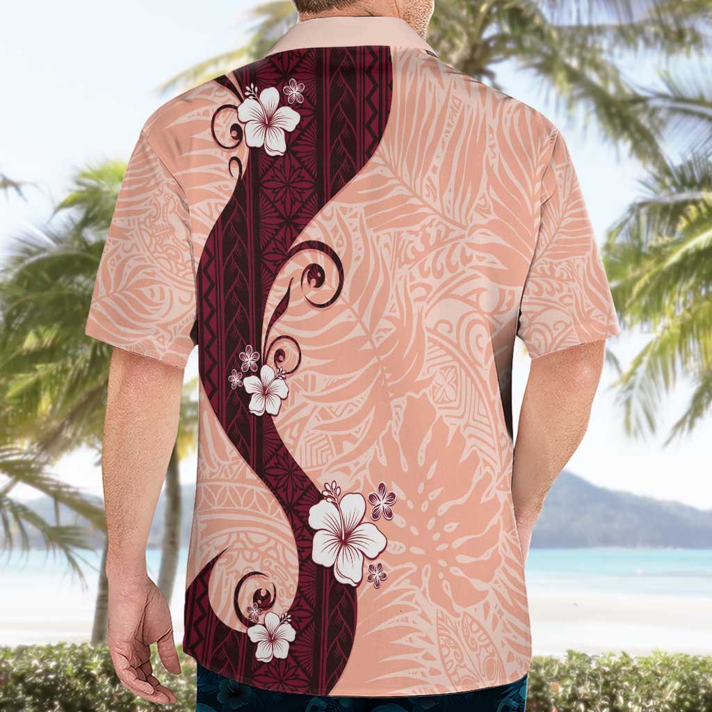 Polynesia Hibiscus Hawaiian Shirt Rose Bud Curve Motif - Polynesian Pride