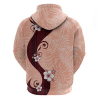 Polynesia Hibiscus Hoodie Rose Bud Curve Motif - Polynesian Pride