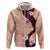 Polynesia Hibiscus Hoodie Rose Bud Curve Motif - Polynesian Pride