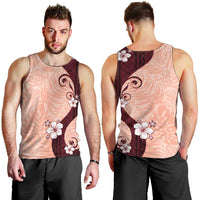 Polynesia Hibiscus Men Tank Top Rose Bud Curve Motif - Polynesian Pride